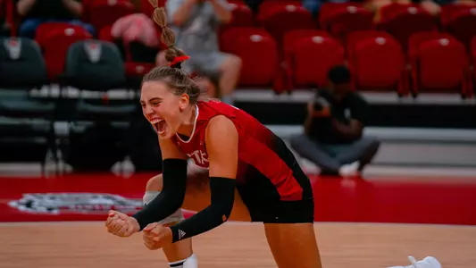 Ava Brizard Reacts after a point in set three vs Liberty 9/11/24