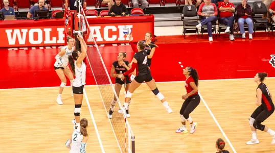Sophie Groom attempting a kill vs Coastal Carolina