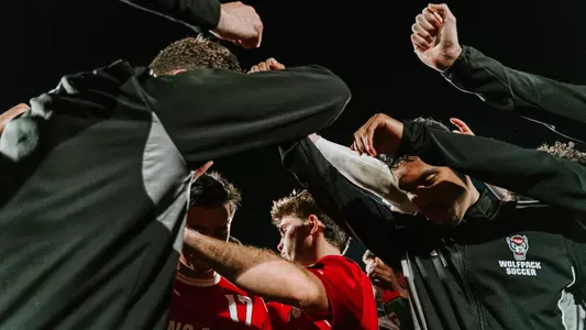 MSOC2025 Team Huddle vs. Louisville