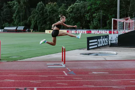 Angelina Napoleon steeplechase practice