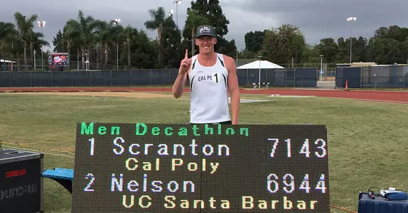 Cal Poly's Scranton Wins Big West Conference Decathlon Championship Image