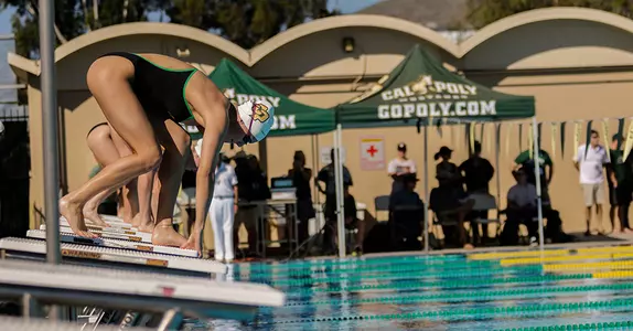 Five Mustang Swimmers Collect Wins at UCSB Saturday Image