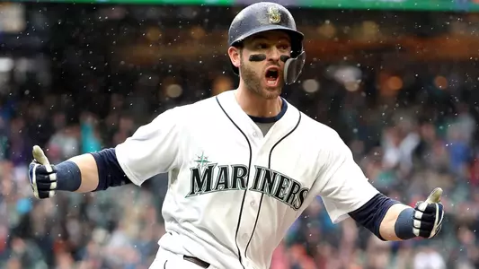 Mitch Haniger celebrates home run.
