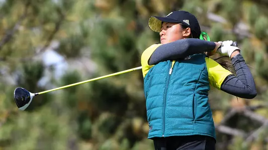 Vanessa Wang follows her drive.