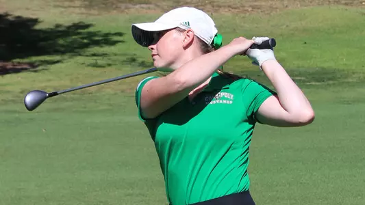 Caroline Cantlay watches her drive.