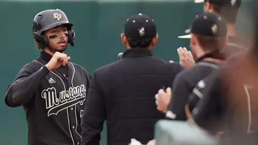 Nick DiCarlo celebrates home run