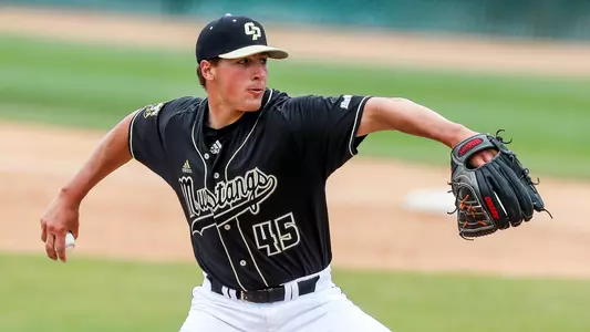 Kaden Sheedy throws a pitch.