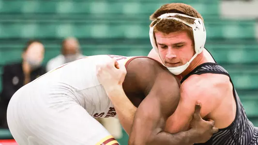 Trent Tracy wrestles against Arizona State.