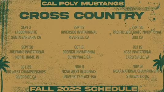 2022 Cross Country Schedule Graphic
