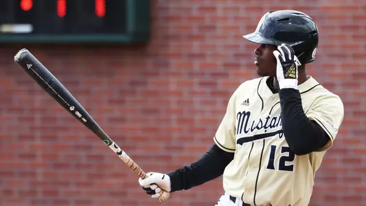 Kemet Brown, shown in game earlier this season, singled twice in Tuesday's 7-1 loss to Xavier.