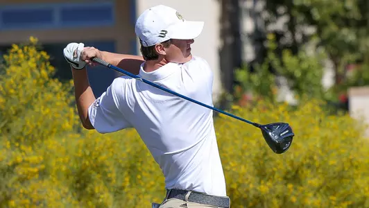Parker Mapes follows a drive.