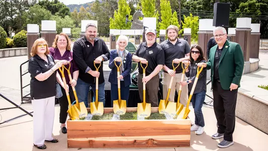 Saturday's groundbreaking for John Madden Football Center at Cal Poly.