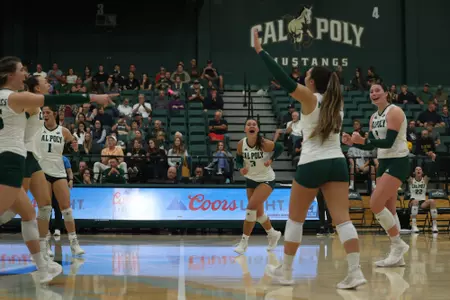 VB Team Celebration vs. UC Irvine 9/29/23