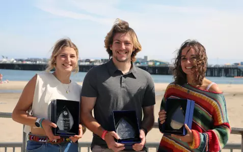 Track and Field's trifecta of winners at the 2023 Student-Athlete year end celebration