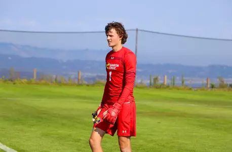 Kian after his first half of college soccer
