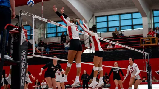 Lucy Arndt and Alaina Lester go up for the block
