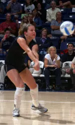 Junior Megan Hellmann had 11 digs against Delaware State