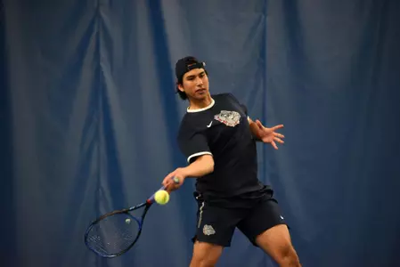 Emilio Moreno hits a forehand