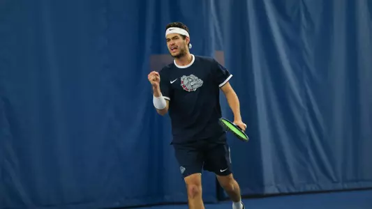 Simon Homedes Dualde celebrates a point