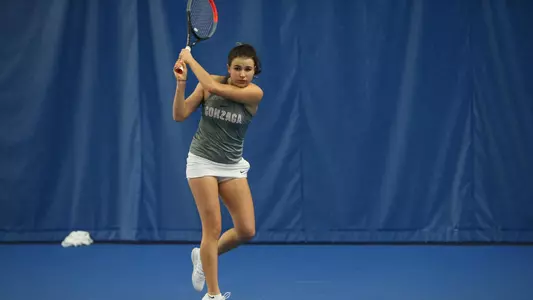 Vlada Medvedcova hits a backhand
