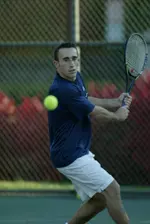 Senior Jake Jopling won his fourth straight match at No. 1 singles in GW's 5-2 win over Navy.