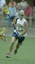Meghan McDonough scored with nine seconds left to clinch the victory in GW's 2005 season opener.