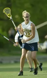 Laura Hostetler ranks third at GW with 102 career points.