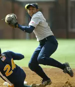 Shortstop Elana Meyers went 4-for-5 with a home run, three runs scored and two stolen bases to lead GW to 7-3 win over Temple in game one of its doubleheader at Ambler Field in Philadelphia.