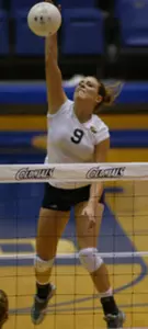 Juliene McLaughlin hit .143 with 10 kills and a team-high 13 digs at Xavier Friday.