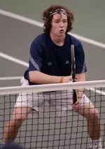 Junior Daniel Balke won his sinlges match at No. 3 in straight sets.