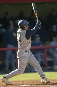Senior Mickey Shupin recorded two hits at Liberty on Friday