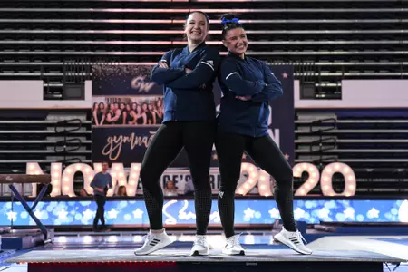 Crasa and Rogalski pose prior to the Lindsey Ferris Invitational.