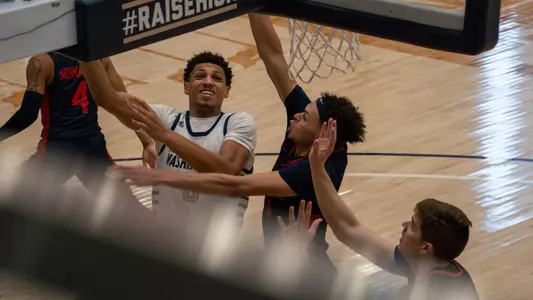 Matt Moyer goes up strong vs. Duquesne