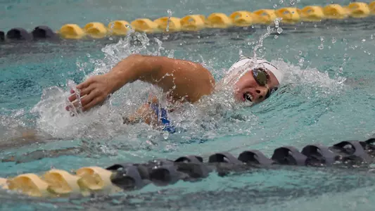 Molly Smyers swims vs. Virginia Tech.