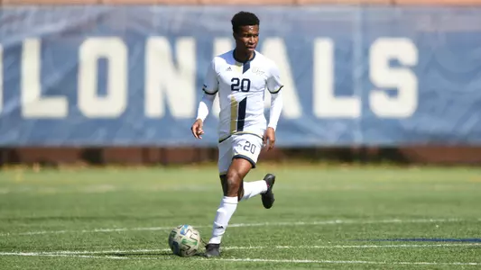Alhaji Turay dribbles vs. Davidson.