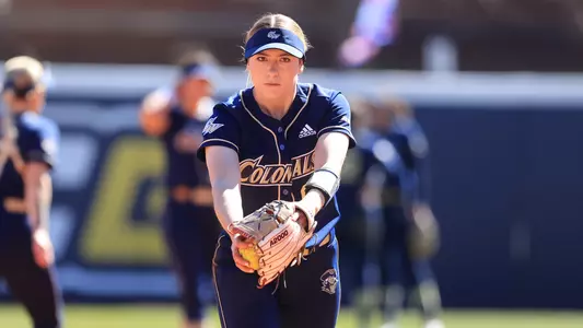 Maddy Dwyer delivers a pitch vs. Rider.