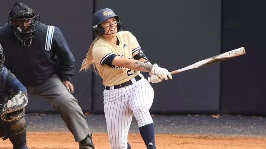 Hannah Eslick watches it fly vs. Georgetown.