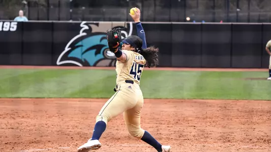 Rose Cano pitching at Coastal Carolina