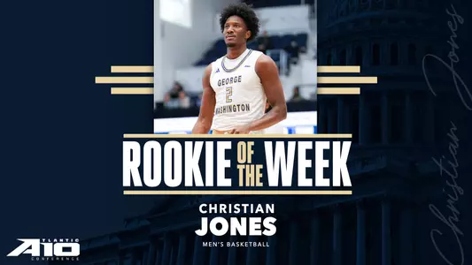 Christian Jones A-10 Rookie of the Week Graphic