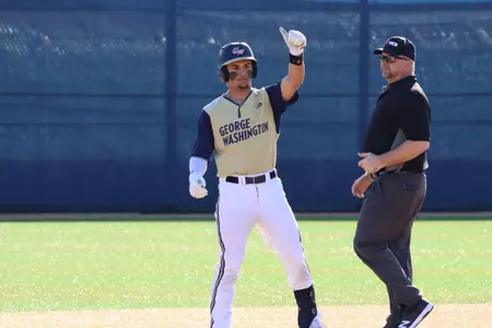 Cristino Tufano Celebrates at Second vs. UMES
