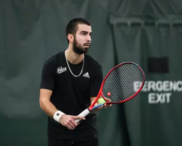 BLOOMINGTON, IN - February 05, 2023 - Luka Vukovic during the meet between the Dartmouth Big Green and the Indiana Hoosiers at IU Tennis Center in Bloomington, IN. Photo By Trent Barnhart/Indiana Athletics
