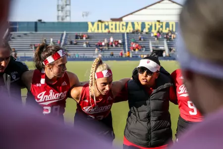 ANN ARBOR, MI - October 14, 2022 - Dani Castro during the game between the Michigan Wolverines and the Indiana Hoosiers at Ocker Field in Ann Arbor, MI. Photo By Sammy Nance/Indiana Athletics