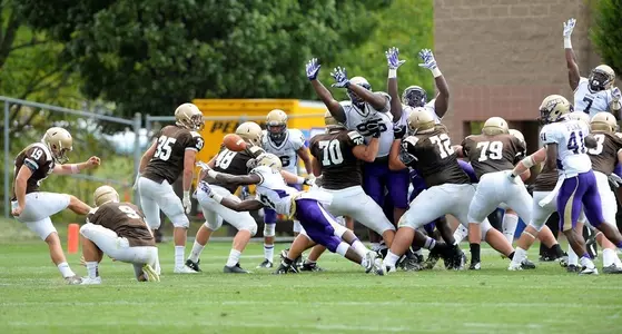 2014 JMU Football - Jimmy Moreland - FG Block