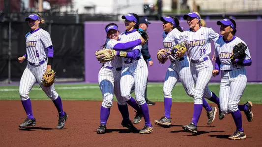 Softball group celebrating win
