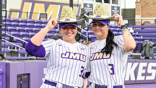 Allie Braly and Payton List wearing fun hats