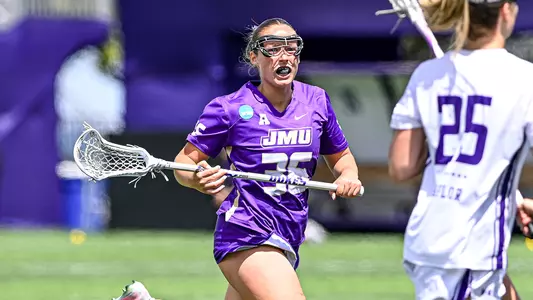 Josie Pell plays defense against Northwestern
