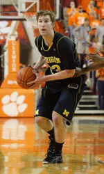 Evan Smotrycz's career-best 18 points helped U-M win its 2010 Challenge game at Clemson.