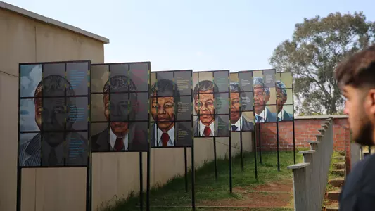 Football in South Africa Mandela Exhibit at Apartheid Museum