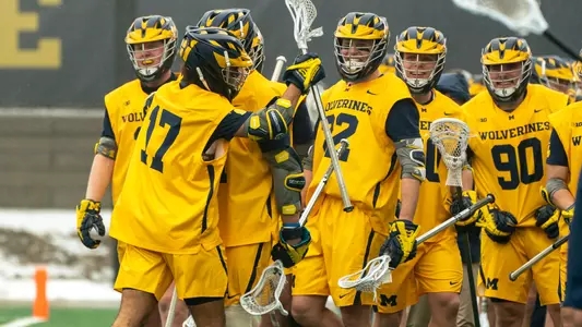 Men's Lacrosse huddle