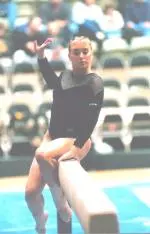 Sophomore Alina Hamm tied a career-high on beam Saturday Night